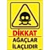 Ağaçlar İlaçlıdır Uyarı Levhası U02085