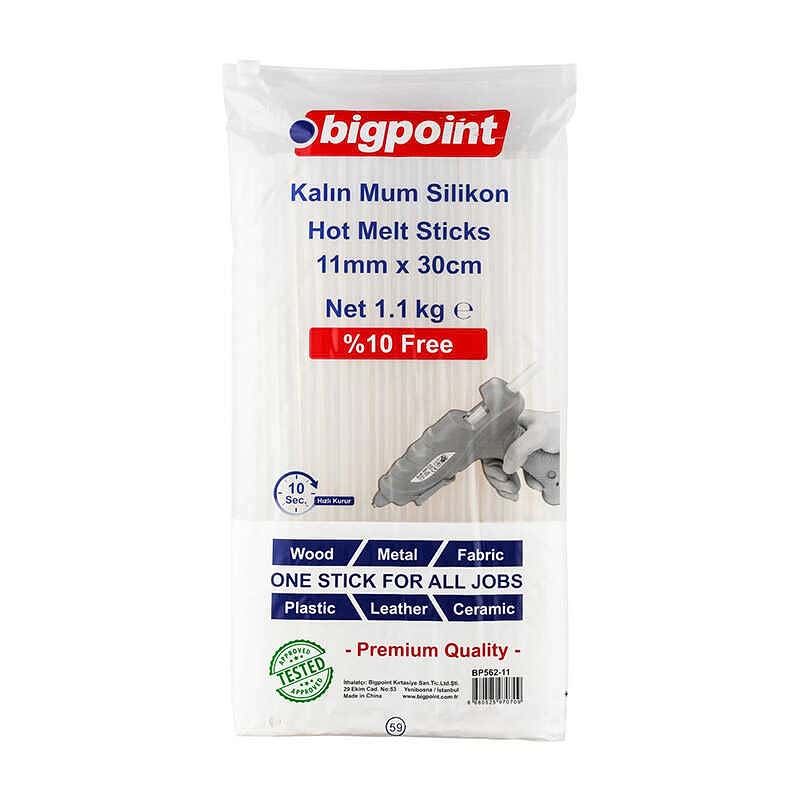 Bigpoint Mum Çubuk Silikon Kalın 11 mm x 30 cm 1.1 Kg BP562-11