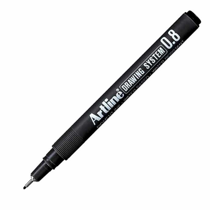 Artline 238 Drawing System Çizim Kalemi 0.8 mm - Siyah
