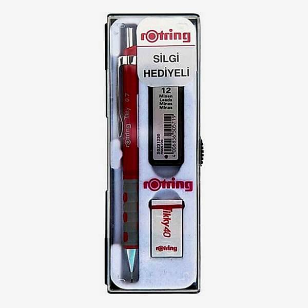 Rotring Tikky Versatil Uçlu Kalem Okul Seti 0.7 mm - Kırmızı