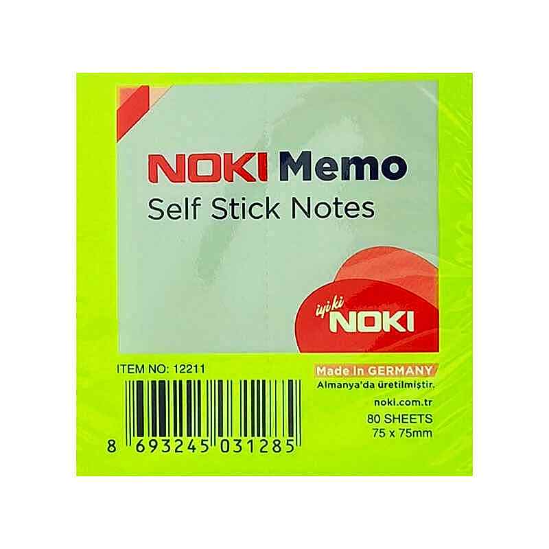 Noki Yapışkanlı Not Kağıdı Yeşil 75x75