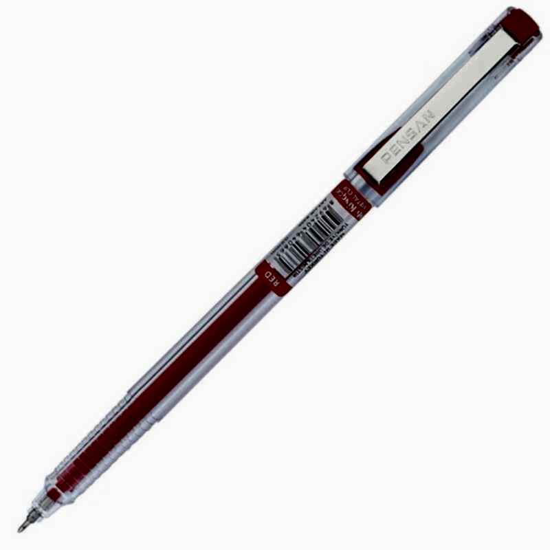 Pensan 6405 My King Jel Kalem Metal Klipsli 0.5 mm - Kırmızı