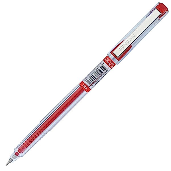 Pensan 6405 My King Jel Kalem Metal Klipsli 0.5 mm - Kırmızı