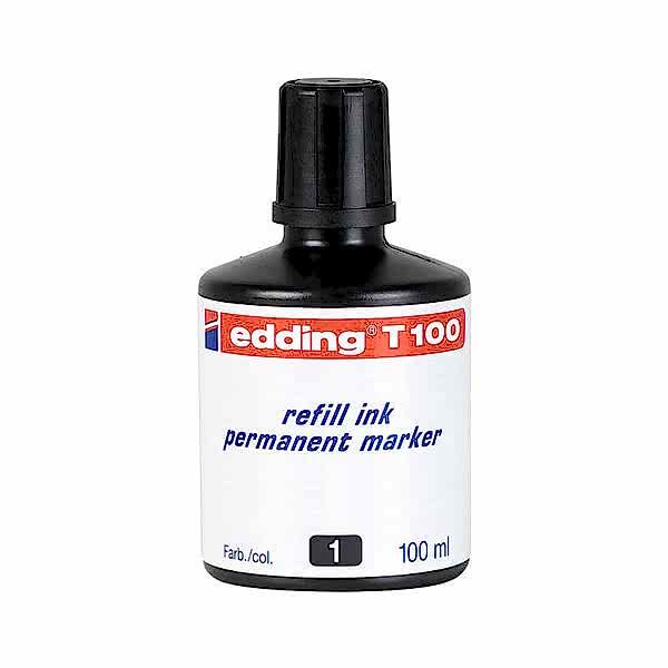 Edding E-T100 Permanent Mürekkebi 100 ml - Siyah