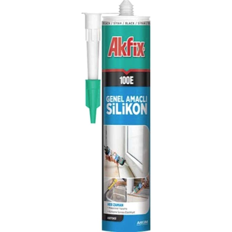 Akfix 100E Genel Amaçlı Silikon 280 ml Siyah