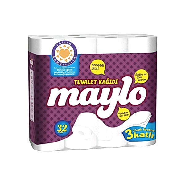 Maylo Tuvalet Kağıdı 3 Katlı 32'li Paket