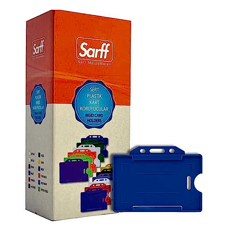 Sarff Kart Muhafaza Kabı Yatay 50'li Paket Mavi 15323013