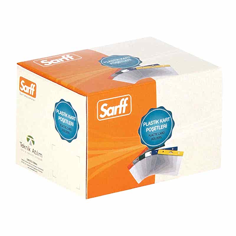 Sarff Kart Poşeti Yatay 7,5 x 9,5 cm 100'lü Paket Kırmızı 15207006