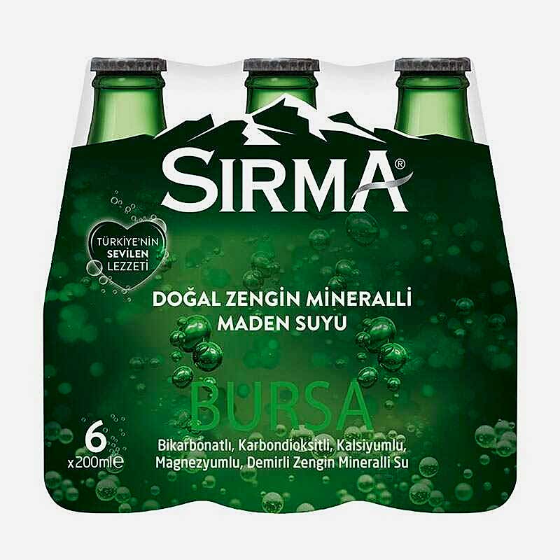 Sırma Maden Suyu Cam Şişe 200 ml x 6 Adet