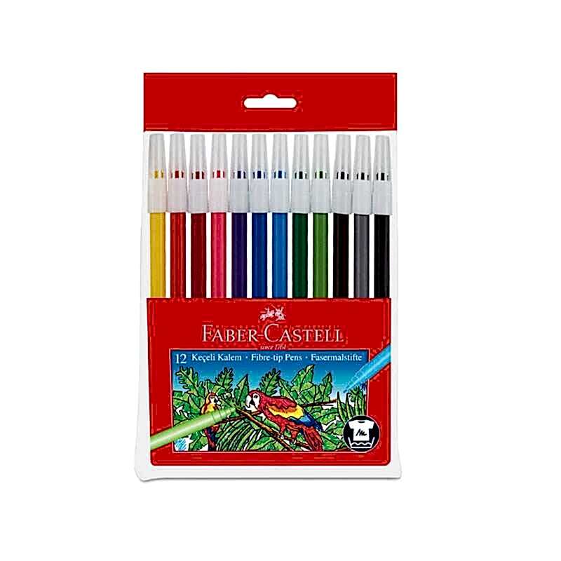 Faber Castell Keçeli Boya Kalemi Yıkanabilir 12 Renk 5067155130