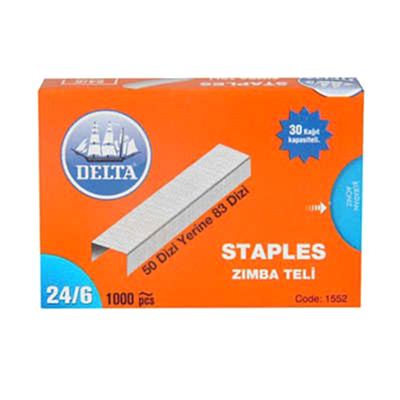 Delta 1552 Zımba Teli No:24/6 1000 Adet - Beyaz