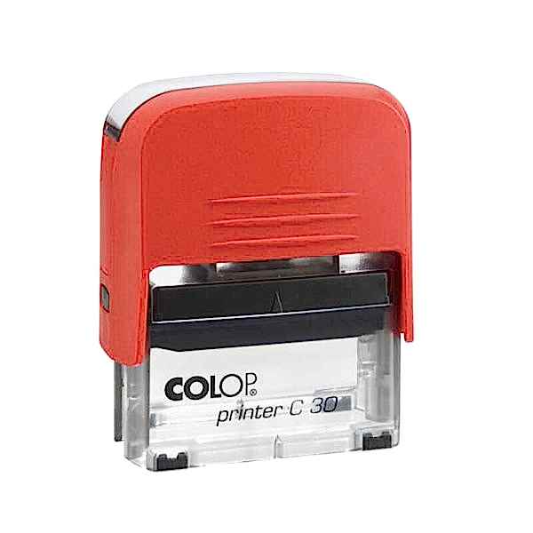 Colop C30 Otomatik Kaşe 18x47 mm Kırmızı Keçe