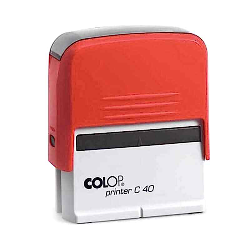 Colop C40 Otomatik Kaşe 22x58 mm Kırmızı Keçe