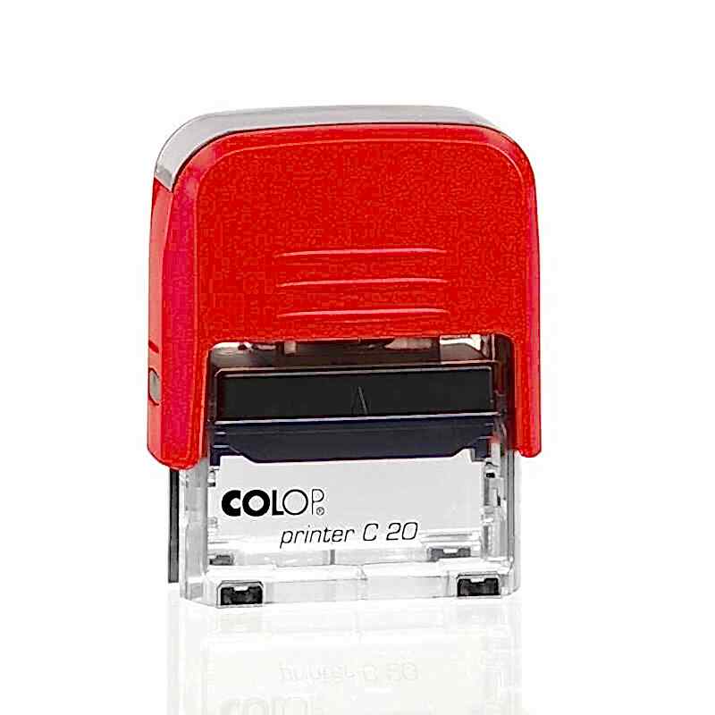 Colop C20 Otomatik Kaşe 14x38 mm Kırmızı Keçe