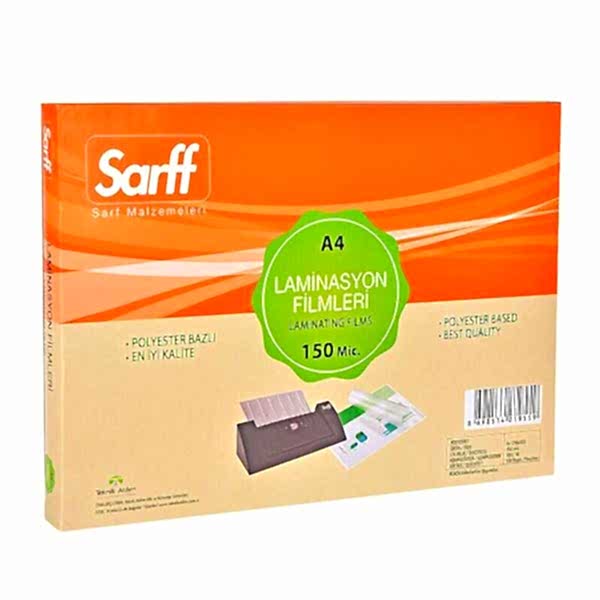 Sarff Laminasyon Filmi 150 Mikron A4 100'lü