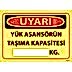 Yük Asansörü Taşıma Kapasitesi Uyarı Levhası U10034