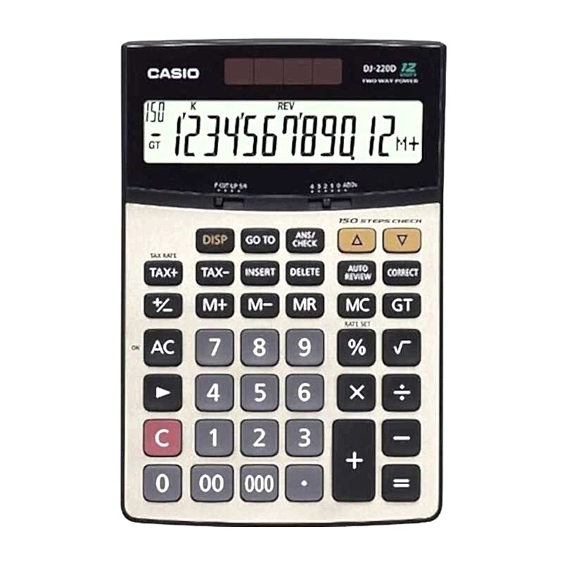 Casio DJ-220 Plus Hesap Makinesi Masaüstü 12 Haneli