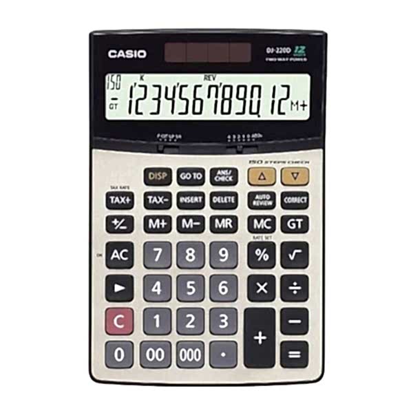 Casio DJ-220 Plus Hesap Makinesi Masaüstü 12 Haneli