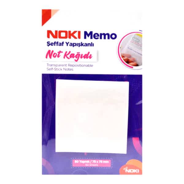 Noki Yapışkanlı Not Kağıdı Şeffaf 75x75 50 Adet