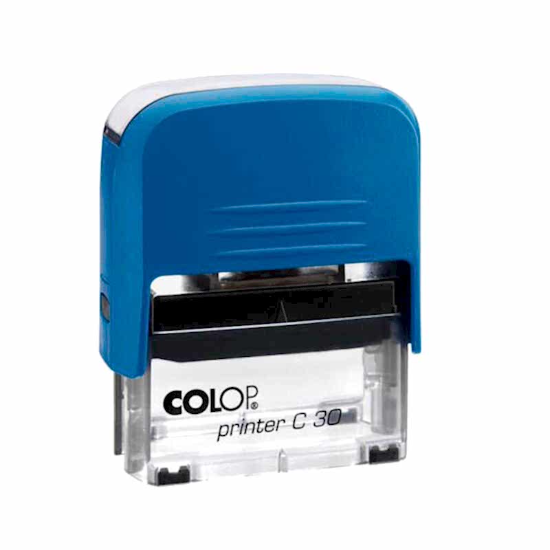 Colop C30 Otomatik Kaşe 18x47 mm Mavi Keçe