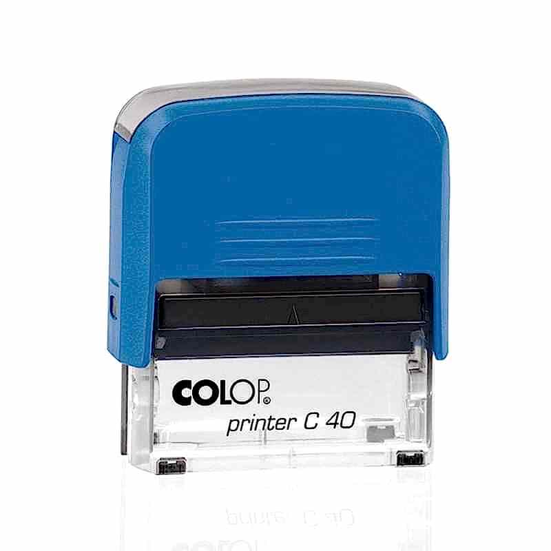 Colop C40 Otomatik Kaşe 22x58 mm Mavi Keçe
