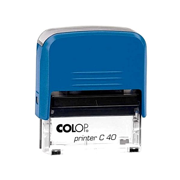 Colop C40 Otomatik Kaşe 22x58 mm Mavi Keçe