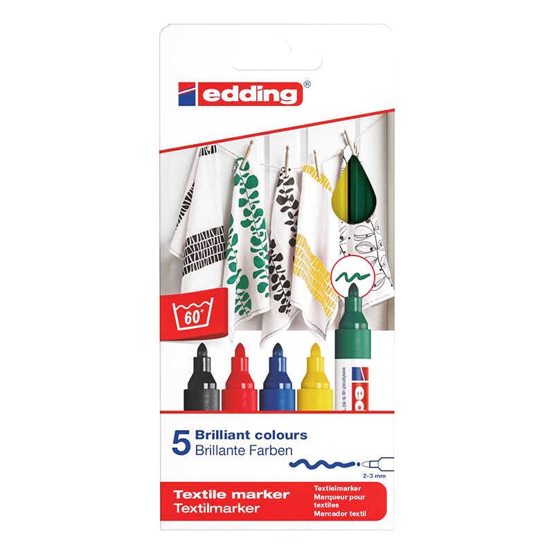 Edding E-4500 T-Shirt Kumaş Kalemi 5′li Basic