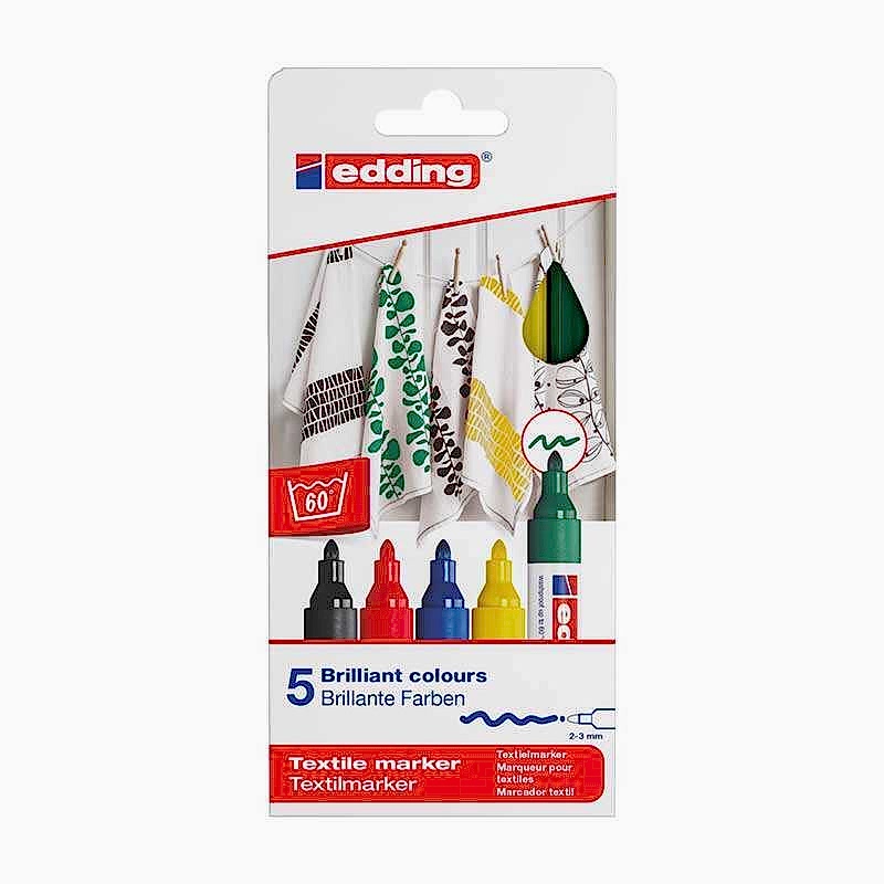 Edding E-4500 T-Shirt Kumaş Kalemi 5′li Cool