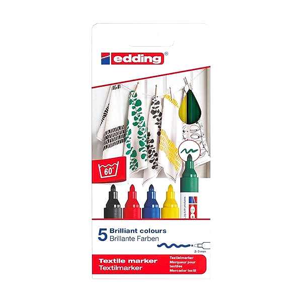 Edding E-4500 T-Shirt Kumaş Kalemi 5′li Cool