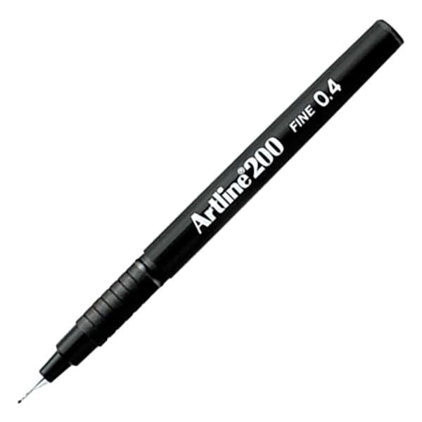 Artline 200N Fine Keçe Uçlu Kalem 0.4 mm - Siyah