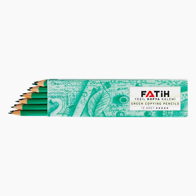 Fatih 25010 Kopya Kalemi 12'li Paket - Yeşil