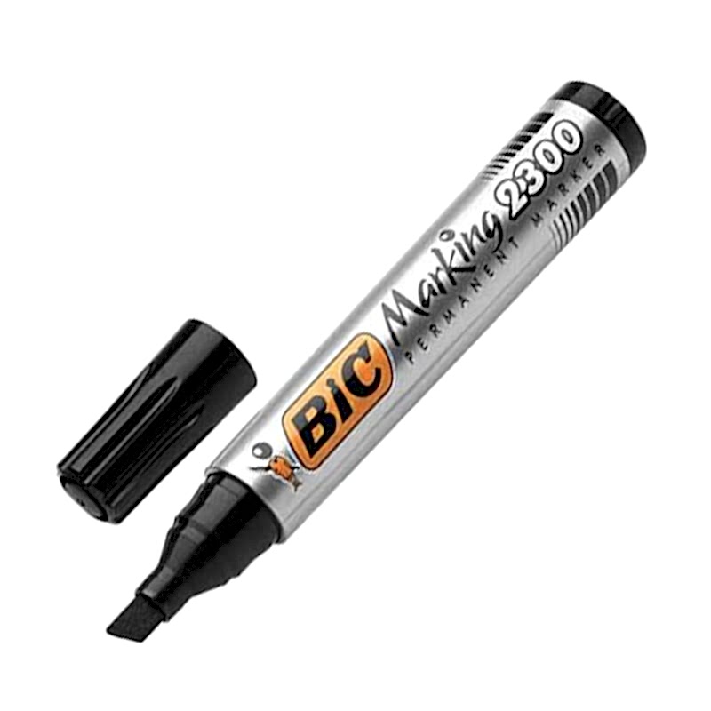BIC 2300 Permanent Marker Kesik Uç Siyah