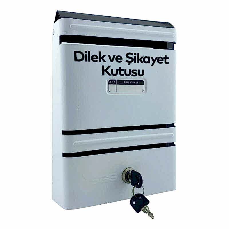 Sgs Metal Posta Kutusu ve Dilek Şikayet Kutusu SGS-333 - Beyaz - 27x21x6cm