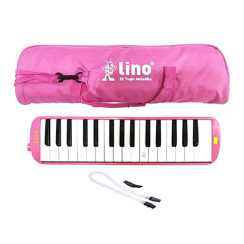 Lino Melodika 32 Tuşlu Bez Çantalı Pastel Pembe LN-32