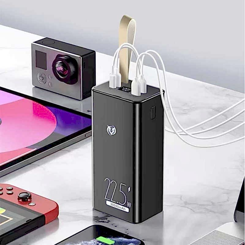 Soldi P30 Powerbank 30.000 mAh Şarj Göstergeli Led Fenerli Hızlı Şarj Özellikli