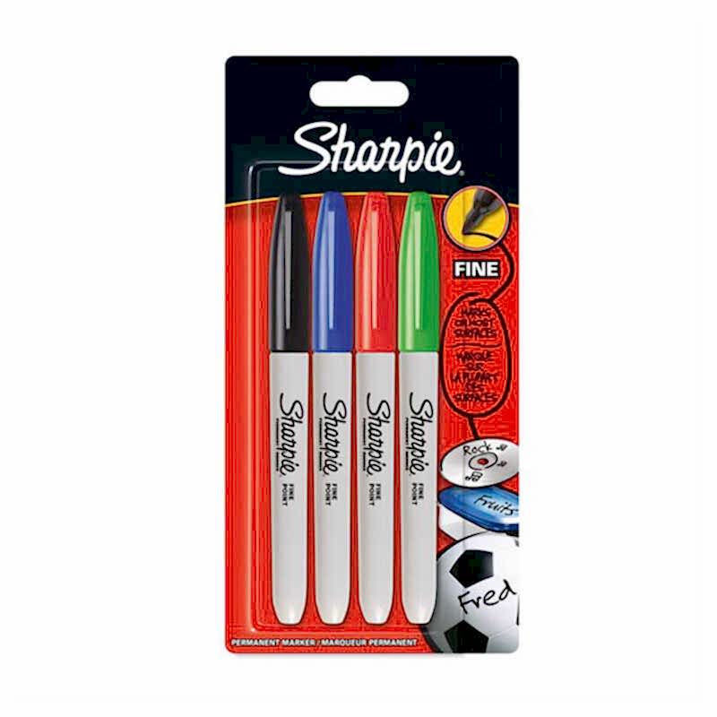 Sharpie Permanent Set Fine Yuvarlak Uç 4 Renk
