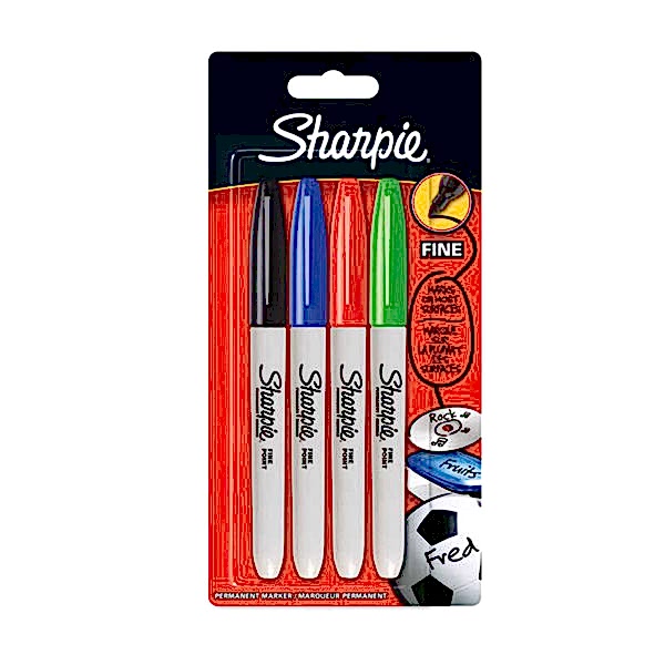 Sharpie Permanent Set Fine Yuvarlak Uç 4 Renk