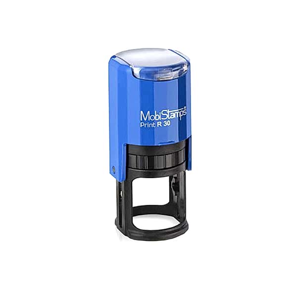 Mobi Stamps R-30 Otomatik Yuvarlak Kaşe 30 mm Mavi Keçeli