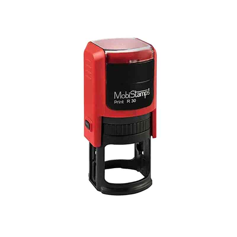 Mobi Stamps R-30 Otomatik Yuvarlak Kaşe 30 mm Kırmızı Keçeli