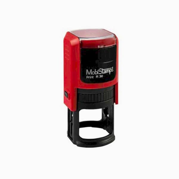 Mobi Stamps R-30 Otomatik Yuvarlak Kaşe 30 mm Kırmızı Keçeli