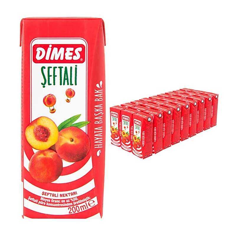 Dimes Meyve Suyu Şeftali 200 ml 27li
