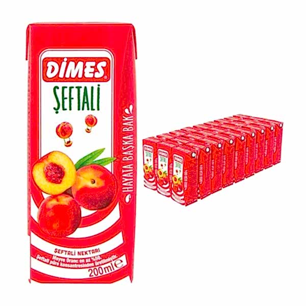 Dimes Meyve Suyu Şeftali 200 ml 27li