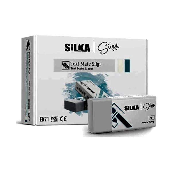 Silka SG2 Text Mate Silgi Orta Boy Beyaz 24 Adet