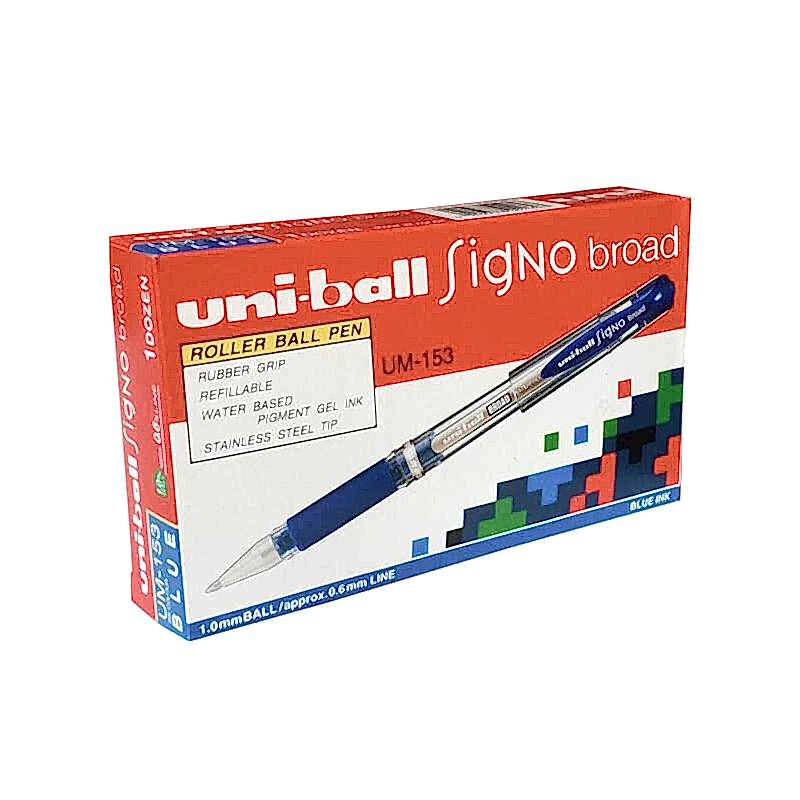 Uni-Ball UM-153 Signo Broad Jel İmza Kalemi 1.0 mm Mavi 12 Adet (1 Kutu)