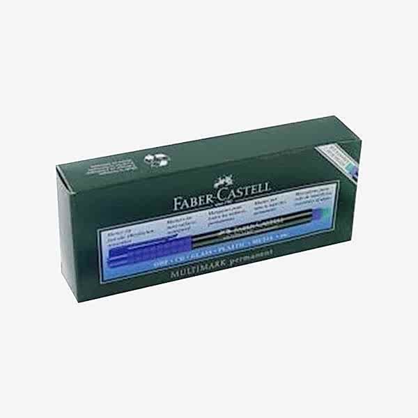 Faber Castell 1525 M Permanent Asetat Kalemi 1.0 mm Mavi 10 Adet (1 Kutu)
