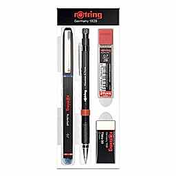 Rotring Ofis Kalem Seti Roller Mavi + Versatil + Min + Silgi 0.7 mm 4 Parça