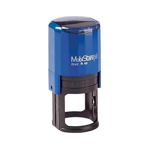 Mobi Stamps R-40 Otomatik Yuvarlak Kaşe Mavi Keçe resmi