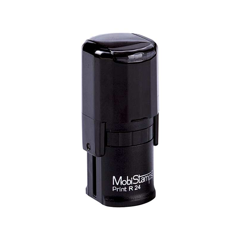 Mobi Stamps R-24 Otomatik Yuvarlak Kaşe Mavi Keçeli resmi