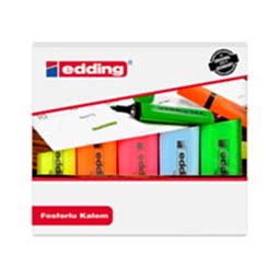Edding 344 Fosforlu Kalem 5'li Paket Karışık Renk resmi
