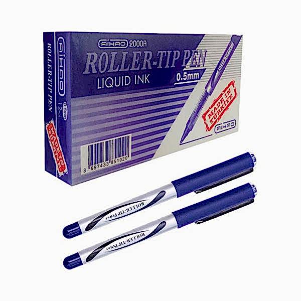 Aihao AH-2000AM Roller Kalem 0.5 mm - Mavi (12 Adet) resmi